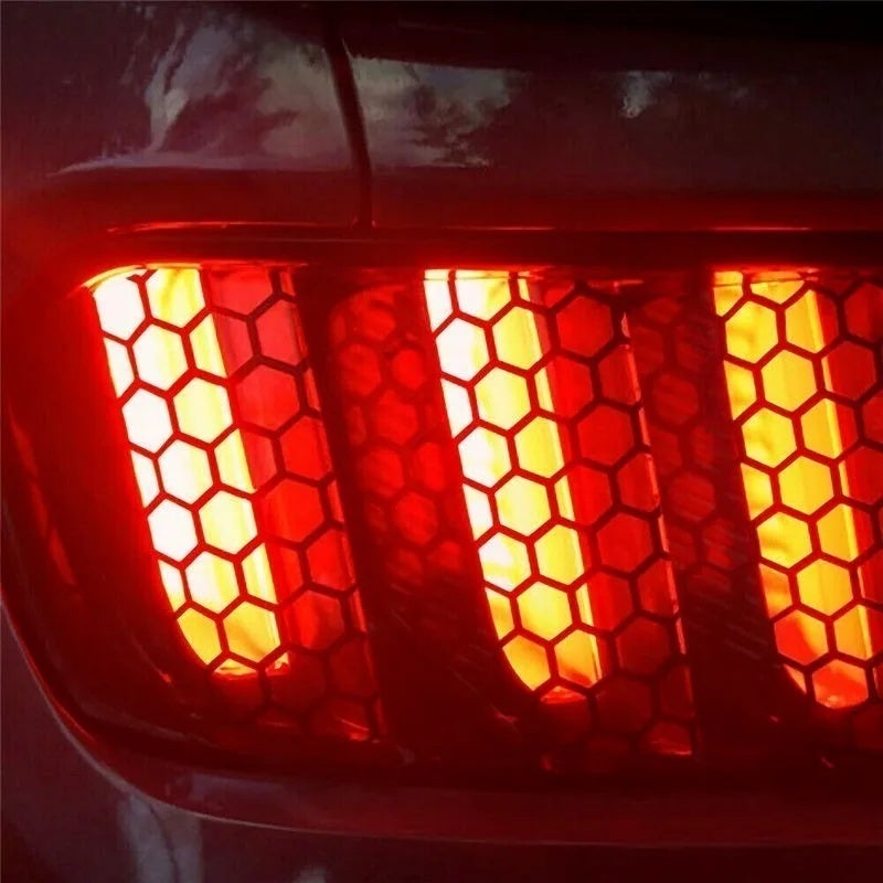 Car Tail Lights Honeycomb Decor Stickers Cuttable Auto Car Rear Tail Light Lamp Honeycomb StylingTaillight  Decals Accessories - Image 2