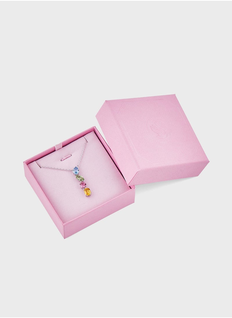 سواروفسكي قلادة طويلة بتفاصيل حجر كريم - Image 4