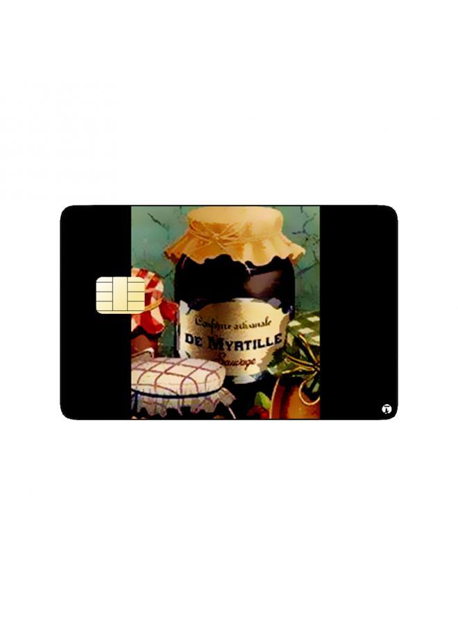 RKN PRINTED BANK CARD STICKER Delicious Jam Jars Vintage Art - Image 1