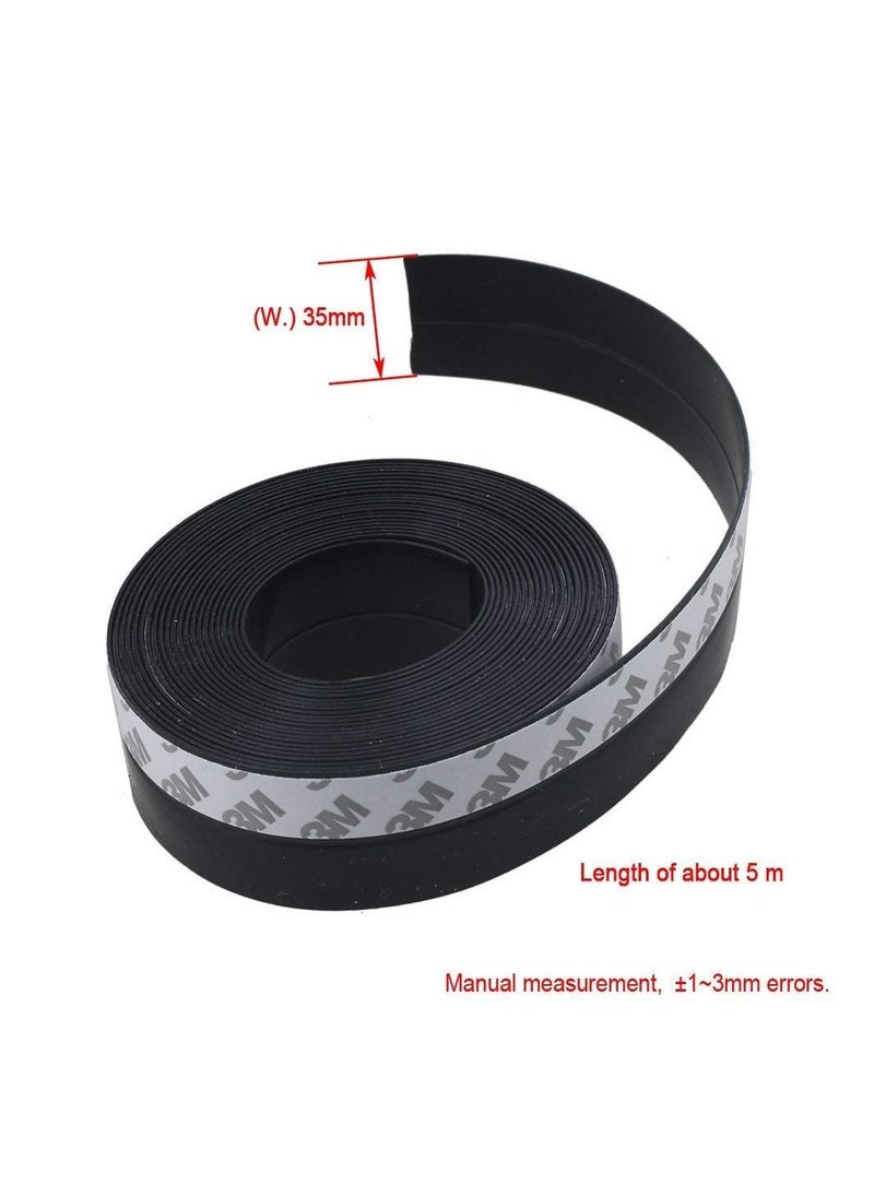 Generic 2-Piece Weather Stripping Door Seal Strip for Doors and Windows Silicone Sealing Sticker Adhesive 5 Meters Long Width 35mm  - Image 3