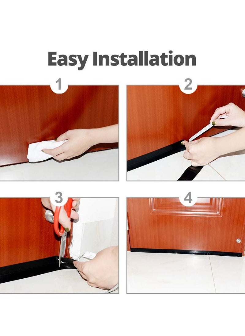 Generic 2-Piece Weather Stripping Door Seal Strip for Doors and Windows Silicone Sealing Sticker Adhesive 5 Meters Long Width 35mm  - Image 5