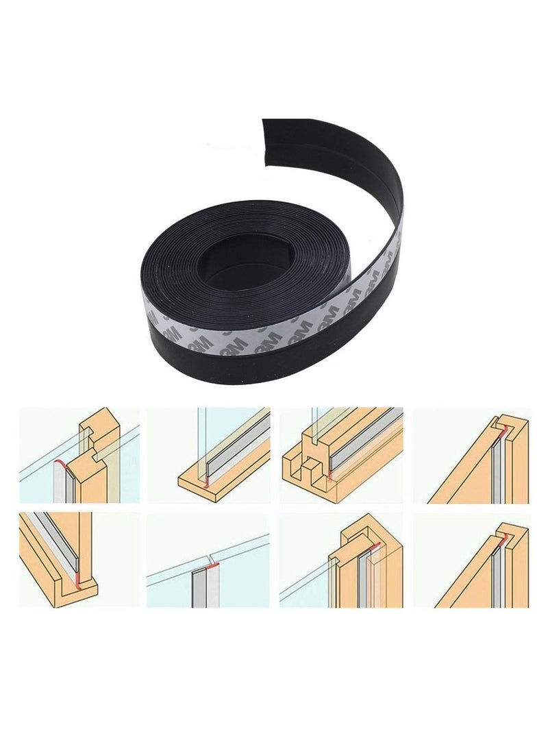 Generic 2-Piece Weather Stripping Door Seal Strip for Doors and Windows Silicone Sealing Sticker Adhesive 5 Meters Long Width 35mm  - Image 2