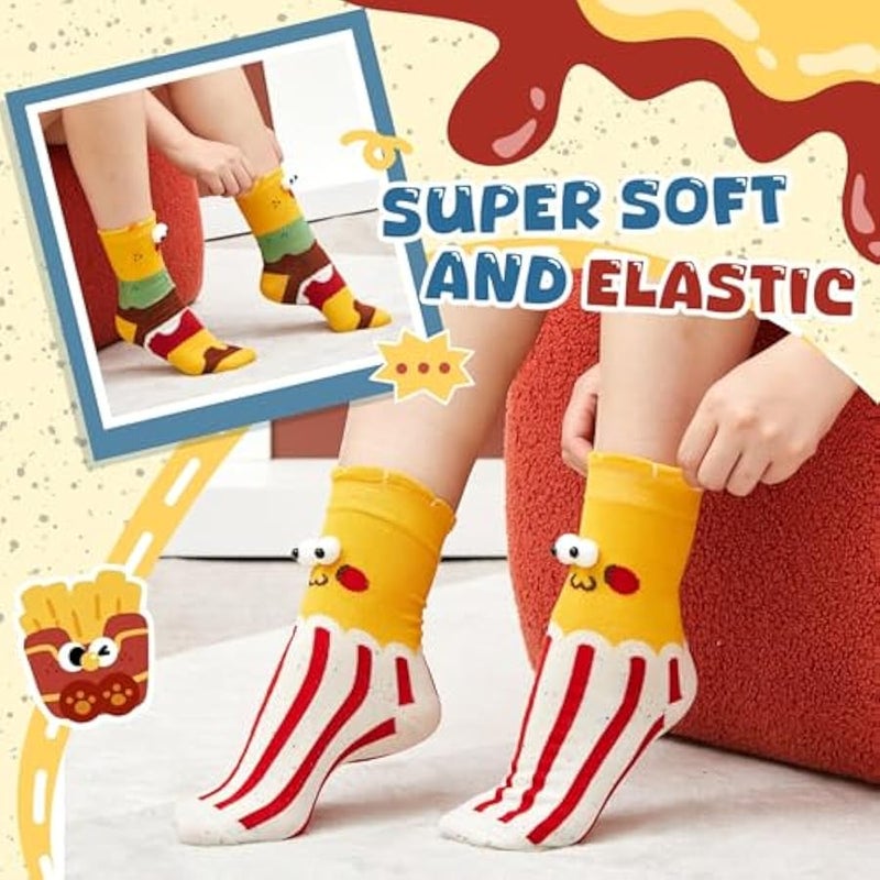Loquat 3D Eye Socks, Novelty Crazy Silly Stockings with 3D Print Design, Fun   and Birthday Gifts for Men and Women, Comfortable Stretchable Socks for Costumes and Daily Wear 4 Pairs - Image 4