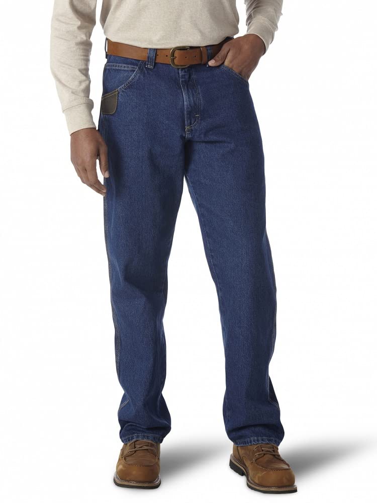 Wrangler Riggs Workwear mens Ripstop Carpenter jeans, Antique Indigo, 38W x 32L US - Image 1
