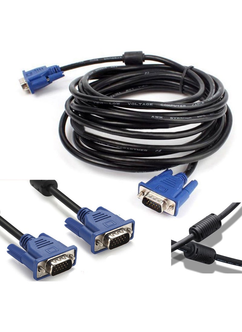 Koodmax - 10M Original VGA Display Cable Projection Screen Monitor LCD TV - 10 Meters - Image 1