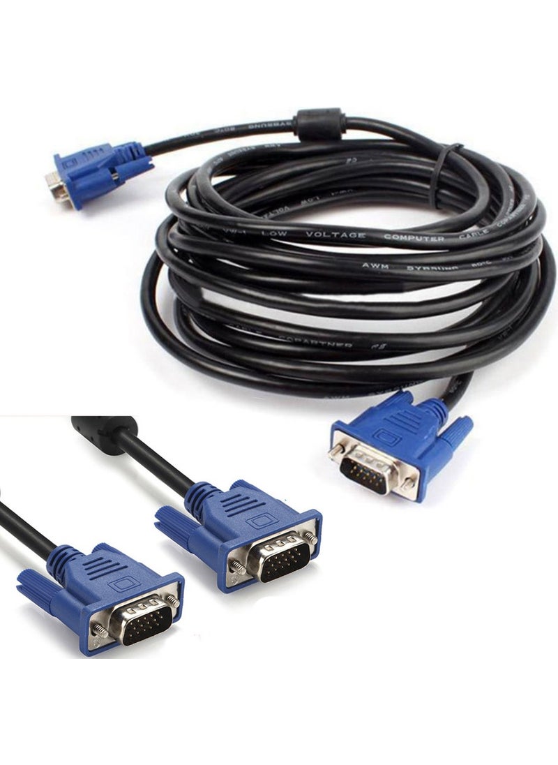 Koodmax - 10M Original VGA Display Cable Projection Screen Monitor LCD TV - 10 Meters - Image 1
