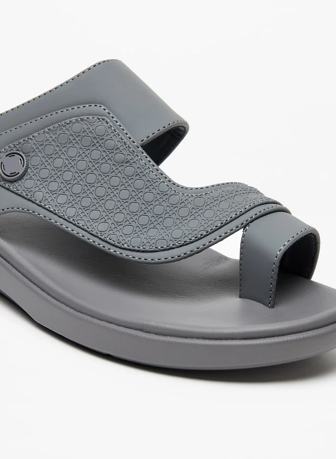 LBL by Shoexpress Men's Textured Slip-On Arabic Sandals