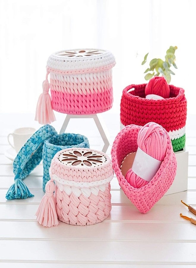 Cliths 3 Pcs 5.9 inch Circular Crochet Yarn Basket Bottom for Making Crochet Knitting Bag Yarn Storage, Easy to Use - Image 5