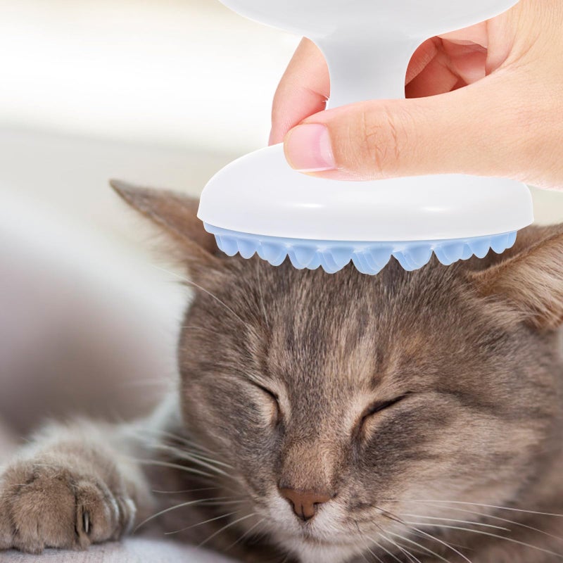 Pet Grooming Brush And Massage Comb For Cats Dogs Bathing Cleaning Blue - Image 5