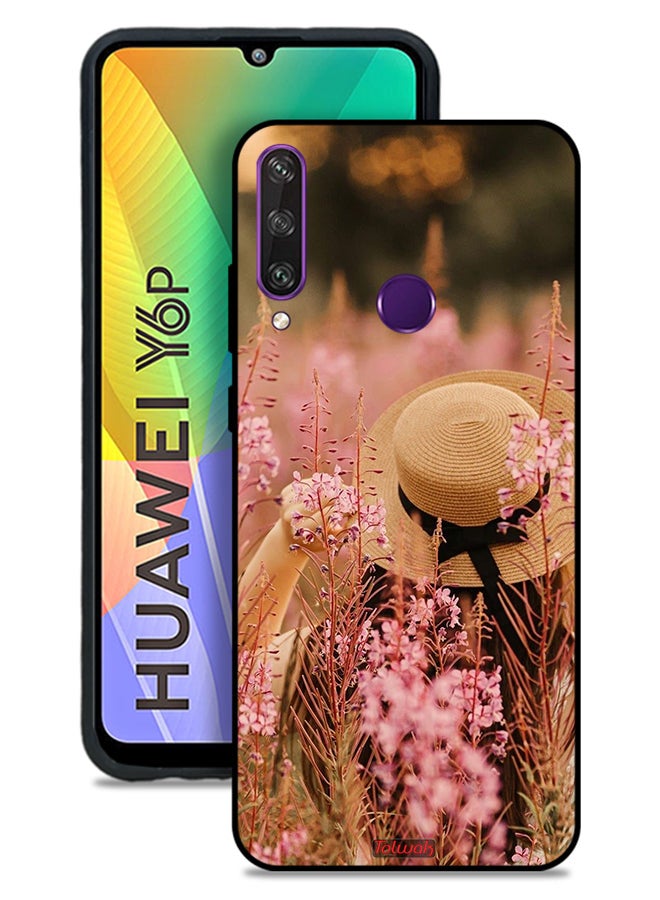 Tolwak Huawei Y6p Protective Case Cover Hat Girl In Flowers - Image 1