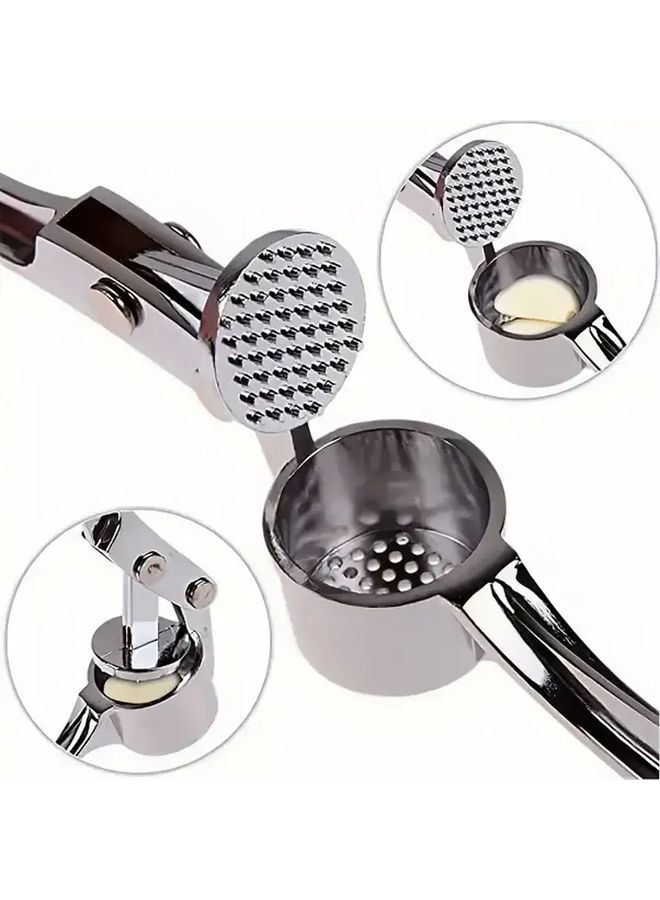 Mash The Garlic Artifact Premium Stainless Steel Garlic Press Easy Clean Durable Ginger Crusher Ergonomic Handle - Image 2