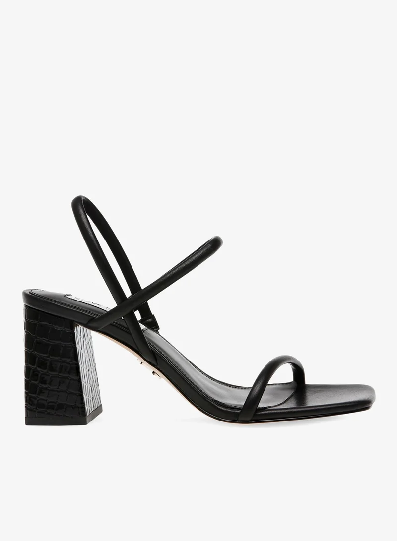 Steve madden kosmo black leather women's sandals