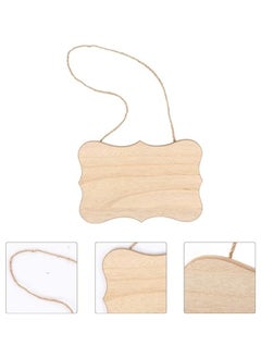 Generic Unfinished Wood Hanging Sign Blank Decorative Wood Plaque Front Door Decor With Jute Rope for DIY Wreath Home Door Wall Art Decoration  - Image 2