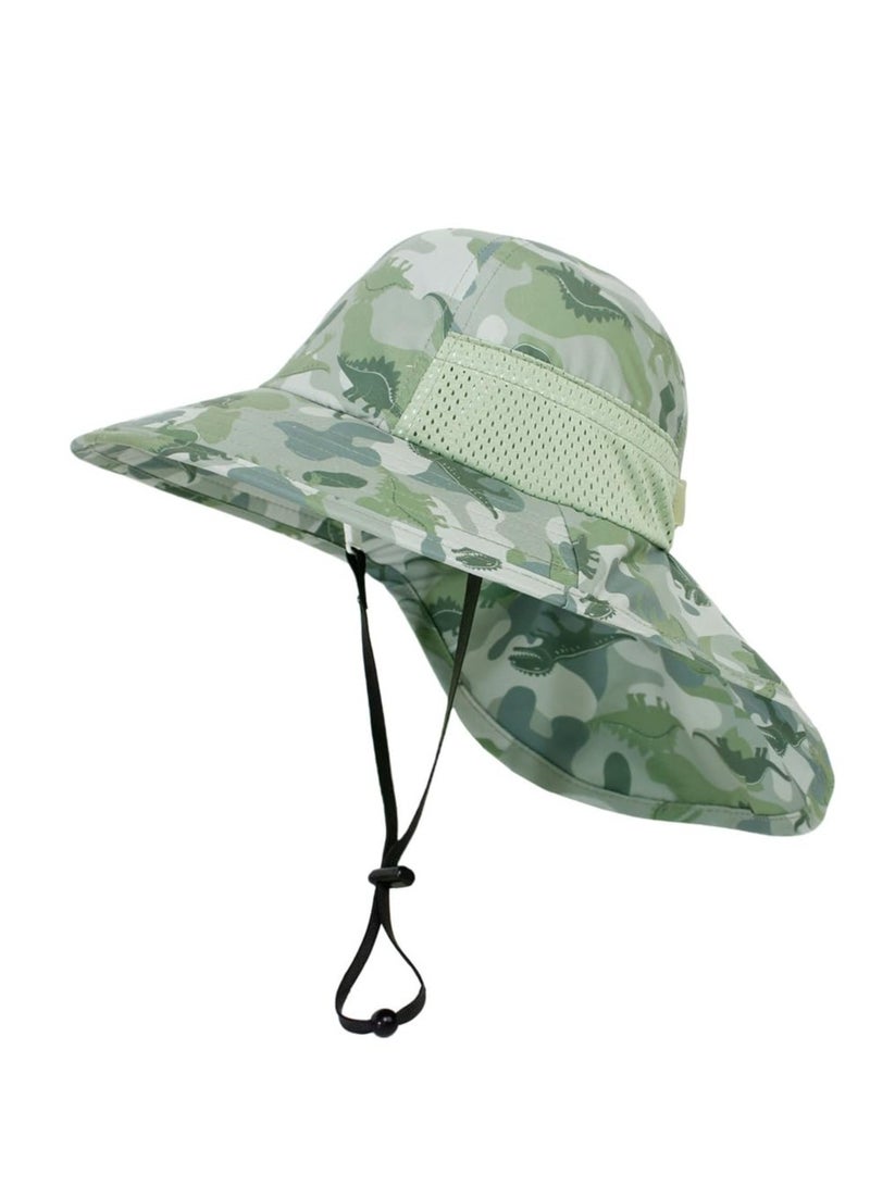 SYOSI Baby Sun Hat for Kids Toddler, Summer UPF 50+ for Boys Girls Adjustable Beach Hats with Bucket Wide Brim 2 Pcs M - Image 1