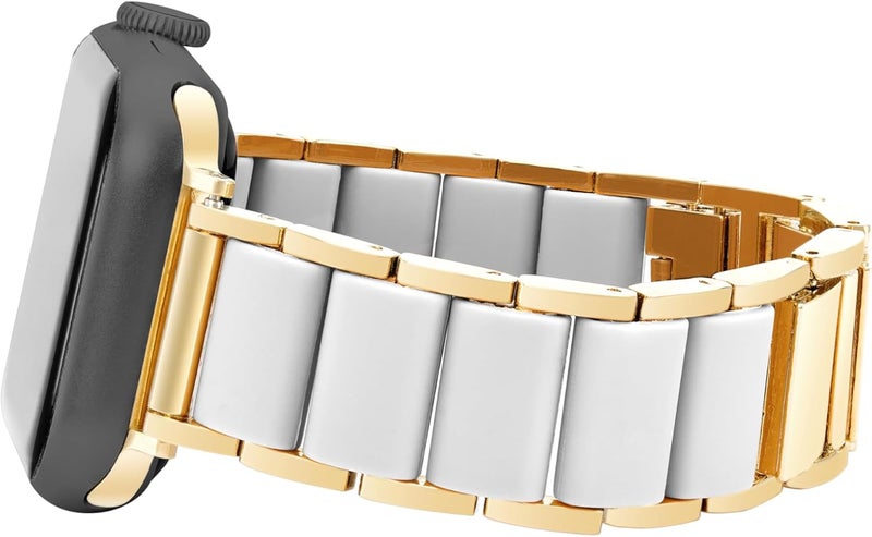ان كلاين سوار أزياء سيليكون من آن كلاين لساعة Apple Watch، آمن، قابل للتعديل، حزام بديل لساعة Apple Watch، يناسب معظم المعصمين - Image 1