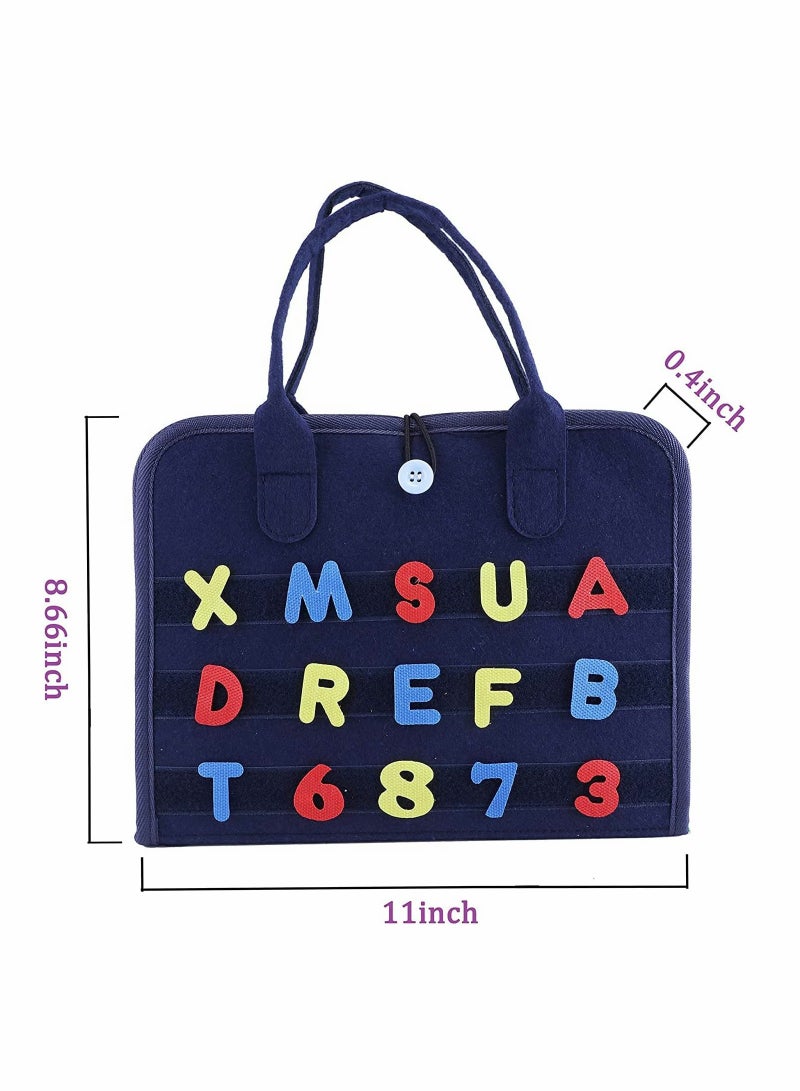 Toddler Felt Busy Board Toys Ages 1-6 / Alphabet Spell Cognition, Learning Activities for Fine Motor Skills Travel Toy, Montessori Sensory Early Educational Toys Gift for Toddlers