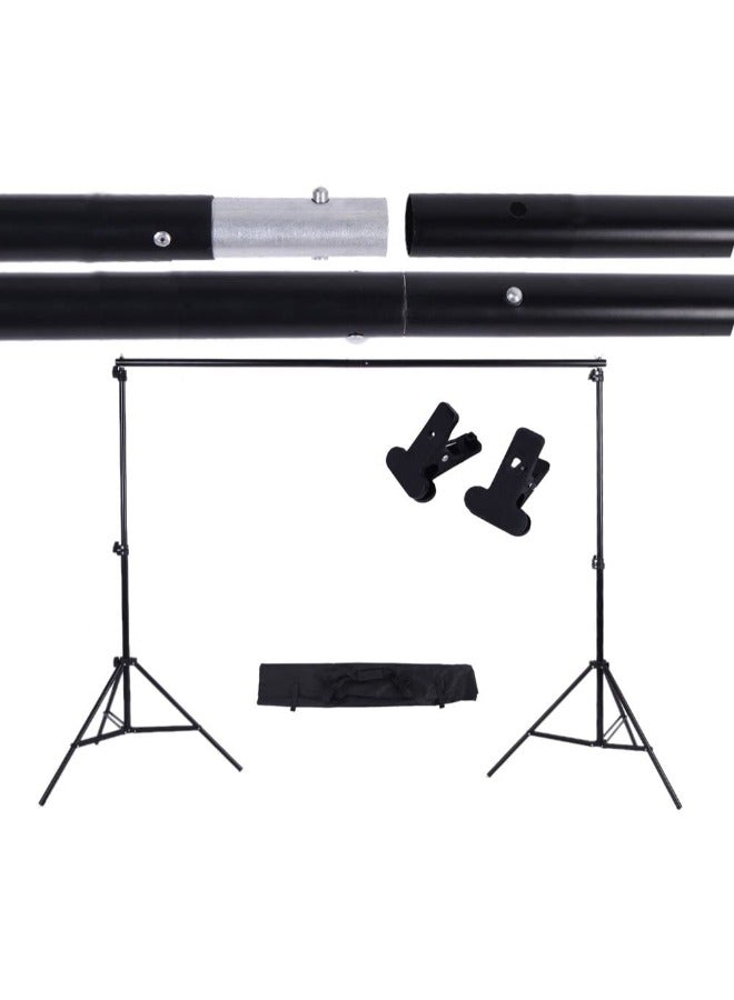 general Backdrop Stand Photo Studio Adjustable Background Stand Support Kit with Carrying Bag for Parties Events Decoration - Image 1