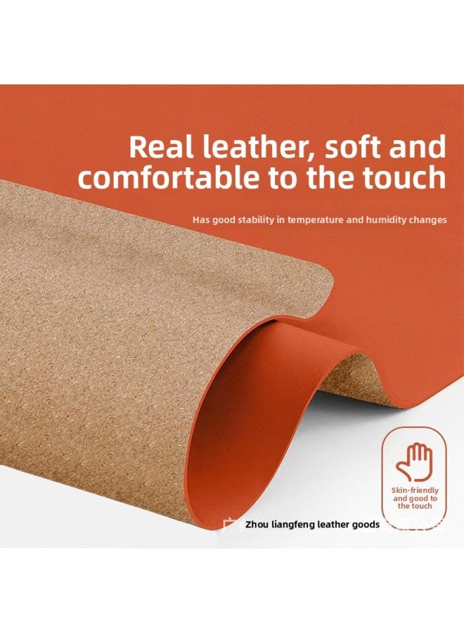 Cork Leather Mouse Pad Laptop Keyboard Desktop Oversized Office Desk Mat Custom Printed LOGO-Color:Sewing -80*40cm-Pattern:Various Colors Optional - Image 2