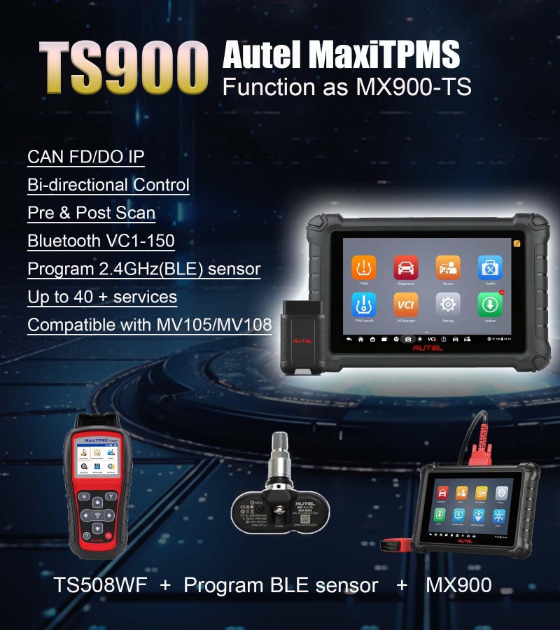 Autel MaxiTPMS TS900 TPMS Programming Tool Same as MX900TS Programming Relearn Reset Upgrade of MS906TS TS608 MK808 MK808S Full TPMS Functions DoIP&CAN FD - Image 2