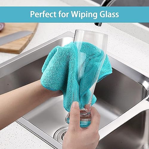 Showstopper Microfiber Cleaning Cloth | 12 Pack | Kitchen Cleaning Cloths and Wipes | Dusting Cloth for Home Cleaning | 4 Green,Blue,Orange,Pink | 30cm X 30cm - Image 5