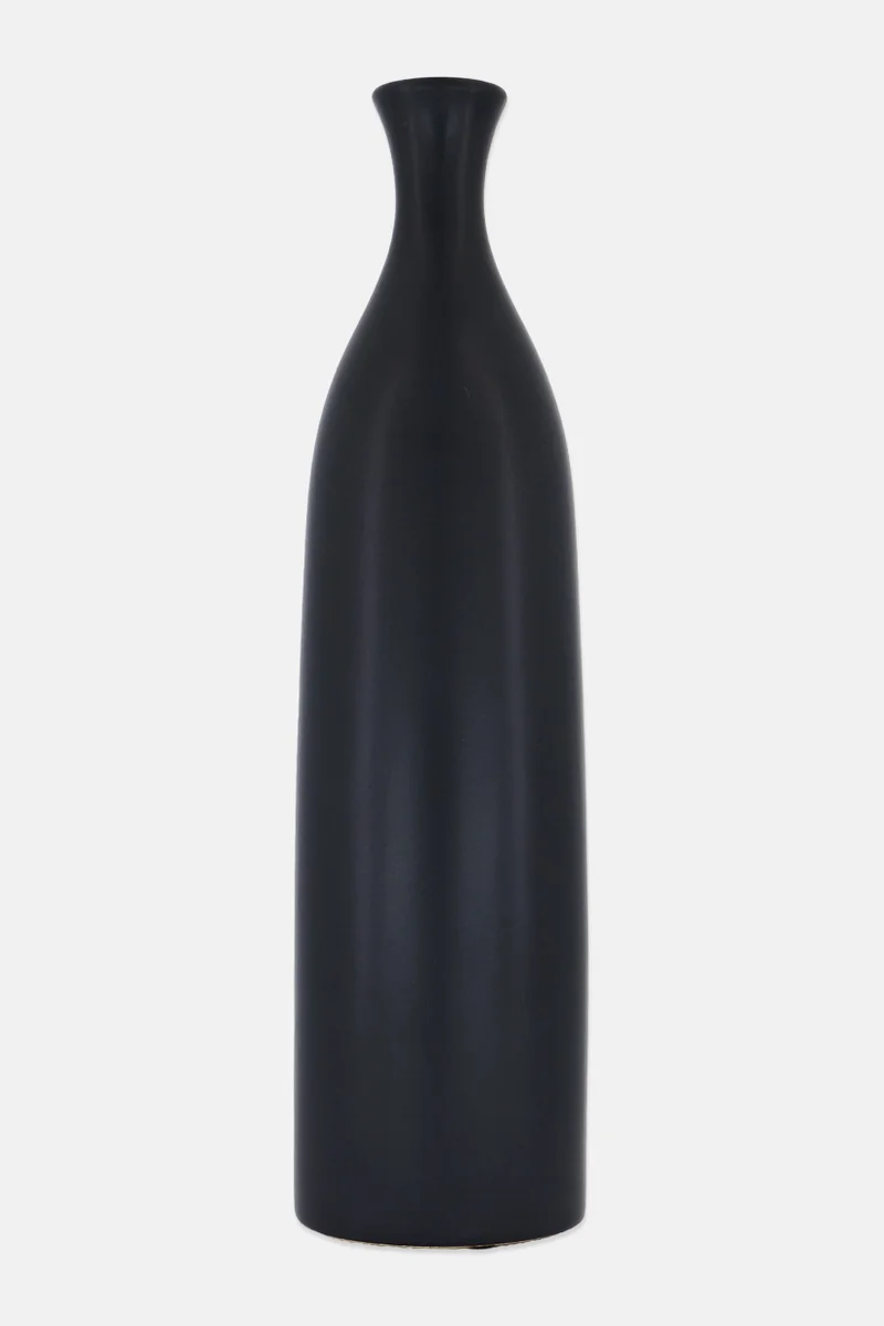 Muy Mucho Ceramic Vase H 40 x D 4 cm, Black