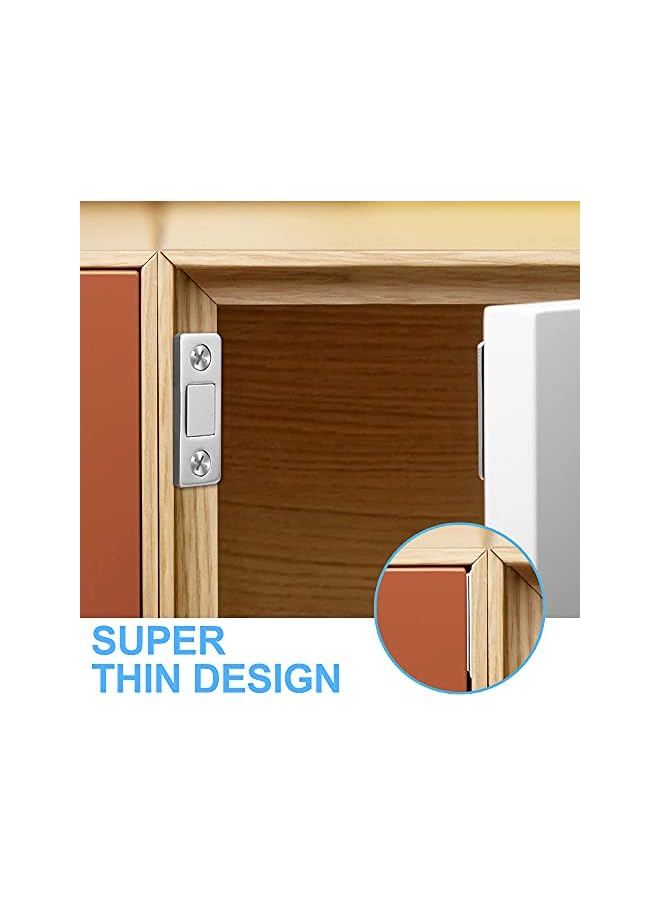 promass 4 Pack Ultra Thin Cabinet Magnetic Catch, Upgrade Stainless Steel Magnetic Door Catch, High Magnetic Cabinet Door Magnets for Kitchen Cupboard Wardrobe Closet Drawer Latch - Image 3