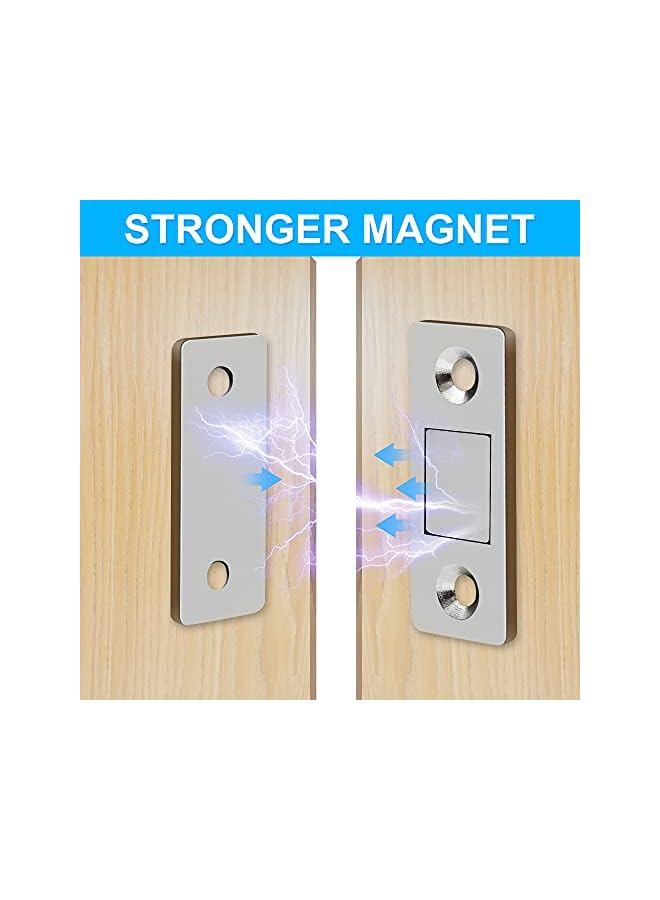 promass 4 Pack Ultra Thin Cabinet Magnetic Catch, Upgrade Stainless Steel Magnetic Door Catch, High Magnetic Cabinet Door Magnets for Kitchen Cupboard Wardrobe Closet Drawer Latch - Image 4