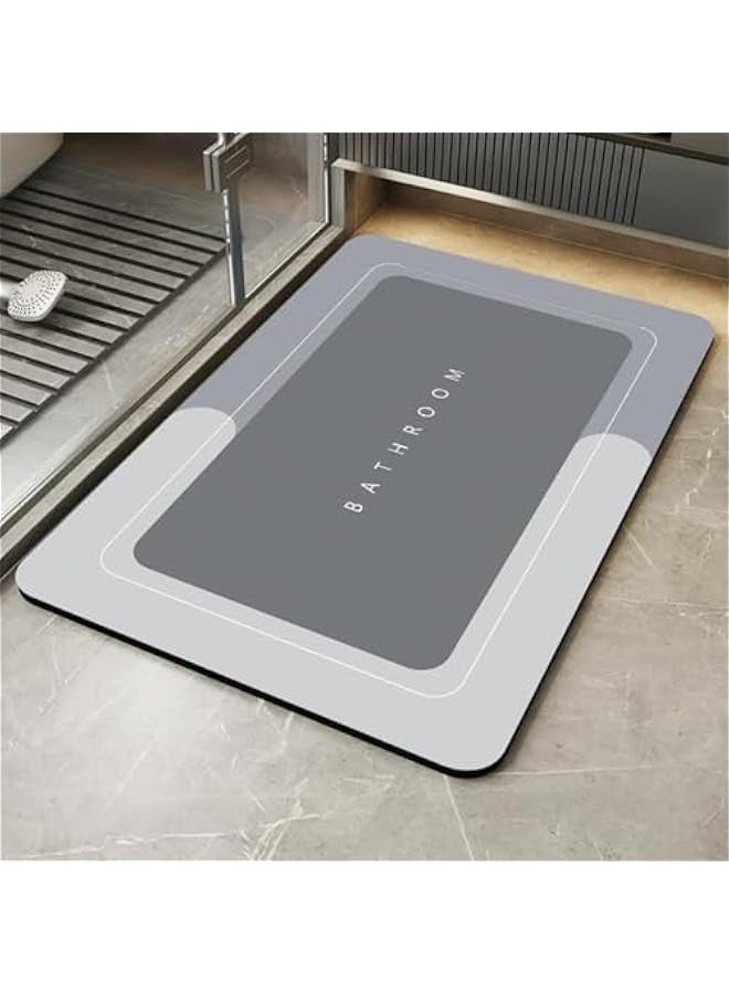 Beauenty Super Absorbent Floor Mat 60 * 40CM, Quick Dry Bathroom Rugs Anti-Slip, Memory Foam Bath Carpet Entrance Rugs for Bathtubs Door Mat, Toilet, Bathroom - Image 1