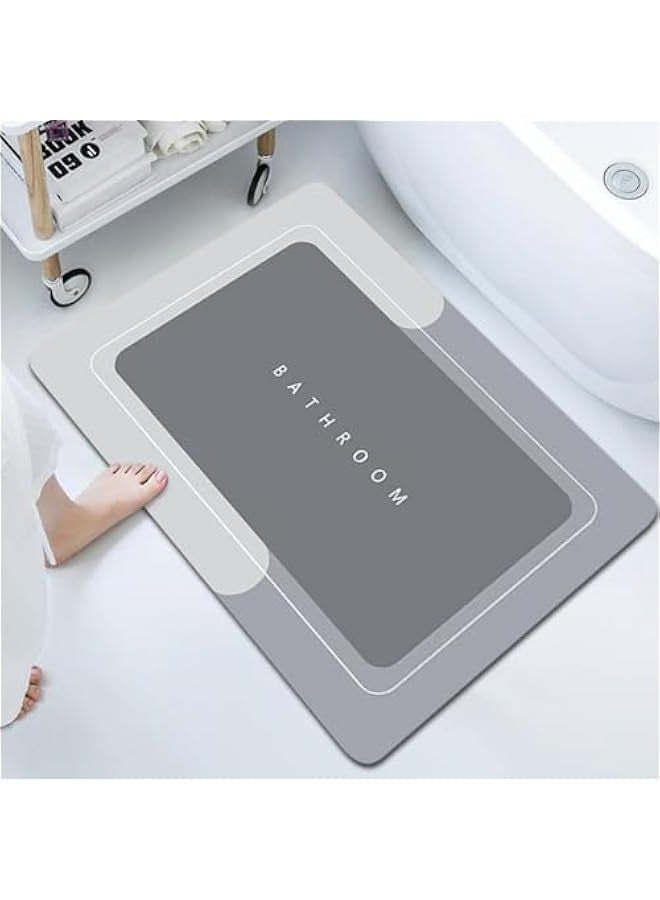 Beauenty Super Absorbent Floor Mat 60 * 40CM, Quick Dry Bathroom Rugs Anti-Slip, Memory Foam Bath Carpet Entrance Rugs for Bathtubs Door Mat, Toilet, Bathroom - Image 2