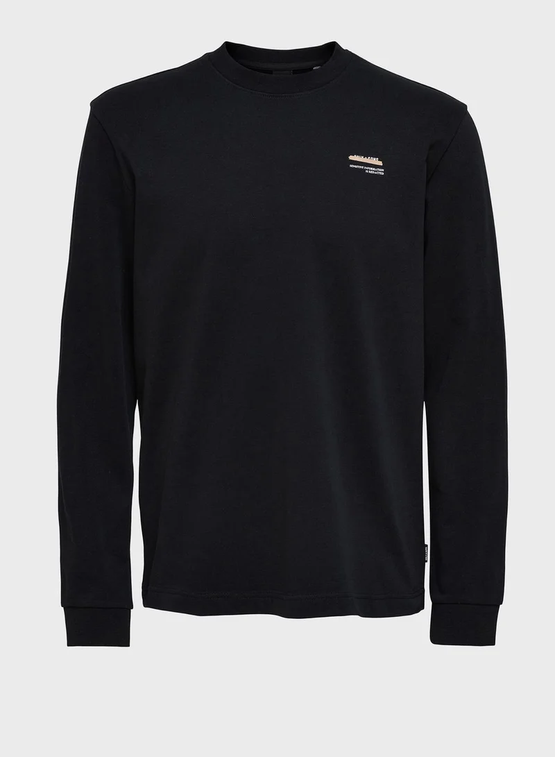 Only & Sons Redacted Logo Crew Neck T-Shirt