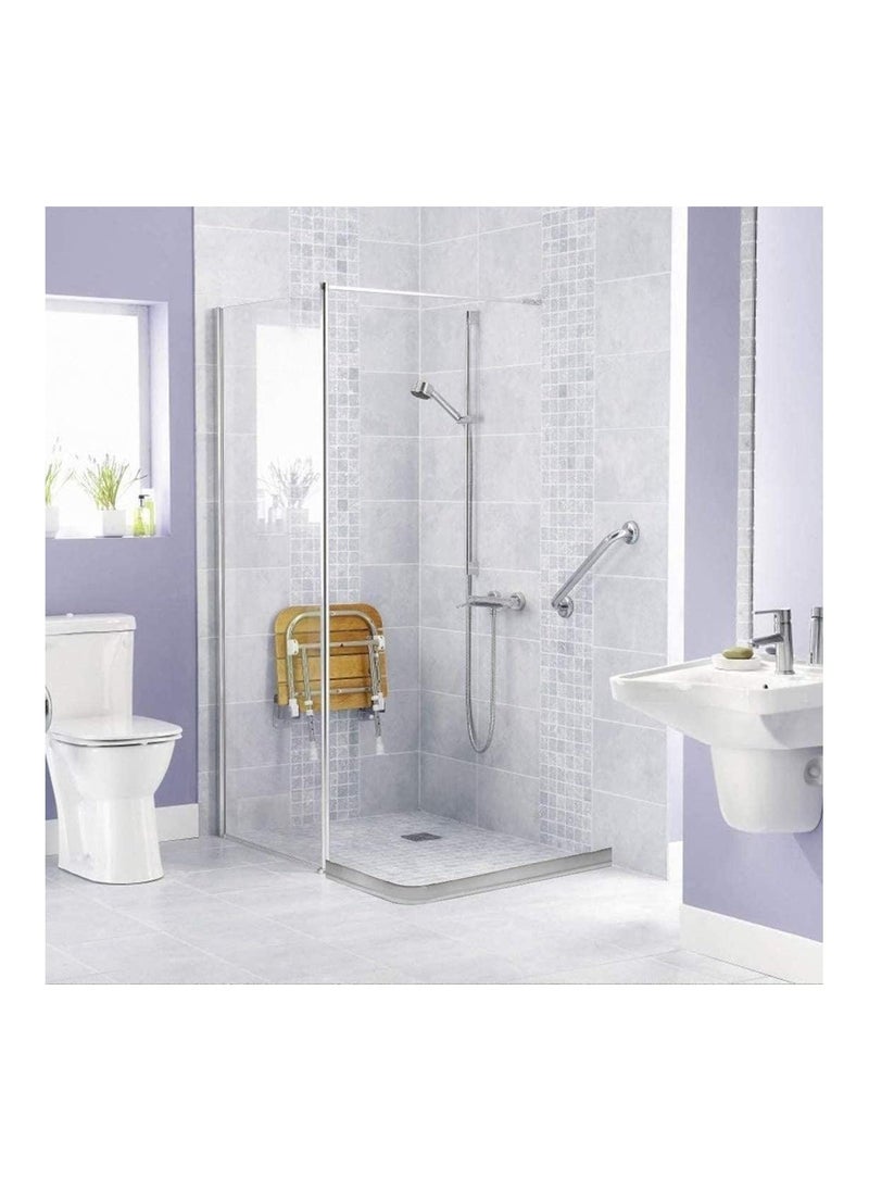 Collapsible Threshold Water Dam Self Adhesive Shower Barrier Bathroom And Kitchen Stopper Home Retention System Waterproof Flow Block Seal Strip 1.5M  - Image 3