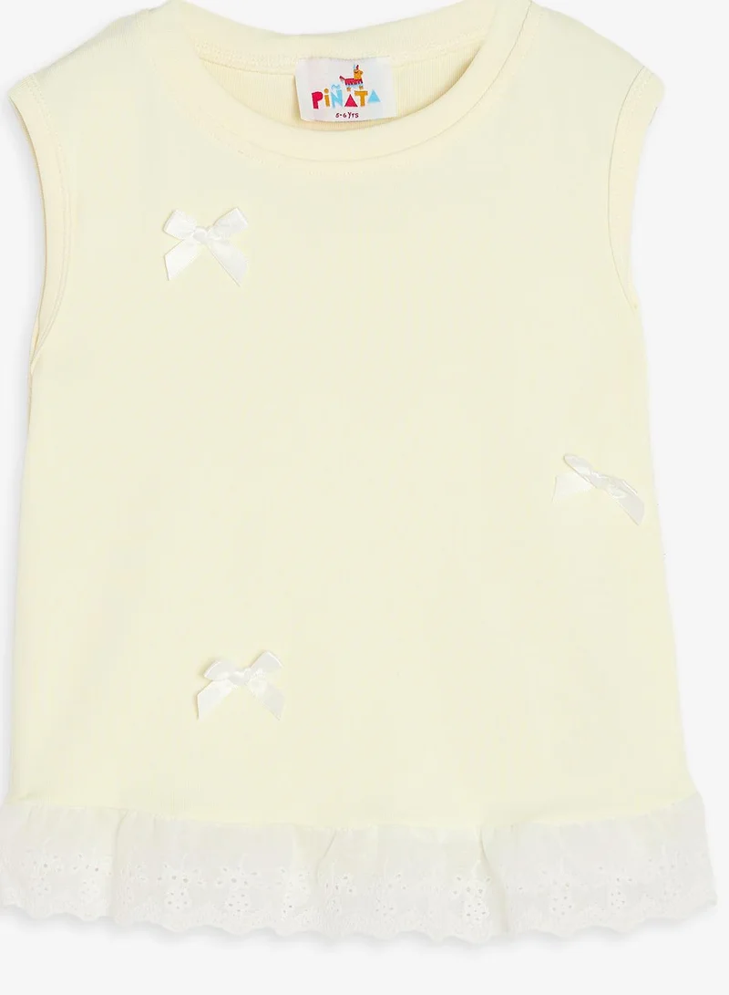 Pinata  Sleeveless Lace Detail Top for Women | Best Price UAE