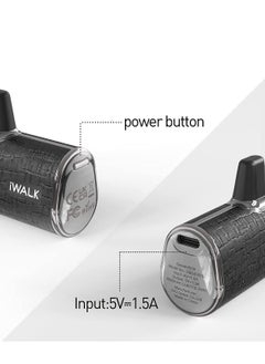 iWalk iWALK Small Portable Power Bank 4500mAh Power Bank, Lightining-Type Leather-Black  - Image 2