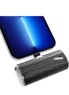 iWalk iWALK Small Portable Power Bank 4500mAh Power Bank, Lightining-Type Leather-Black  - Image 4