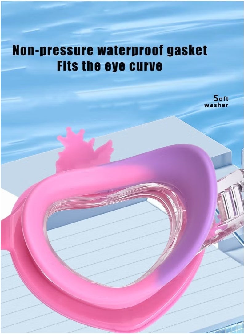 Ailily Children's Cartoon Silicone Anime Swimming Glasses Swimming Pool Girls Swimming Training Diving Equipment (Multicolor) - Image 5