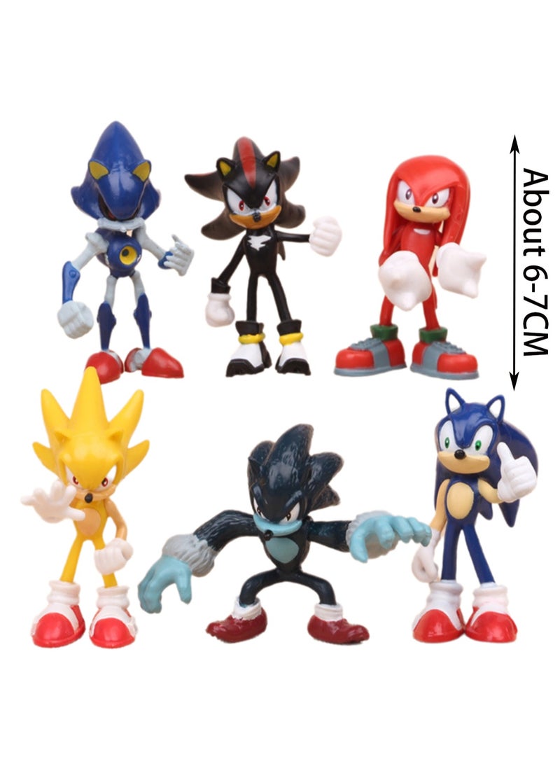 6 Sonic 2nd Generation Doll Models, Flying Mouse Game Action Figure Models, Trendy Toy Ornaments, Pvc Character Model Toys Collection Gifts Creative Cartoon Toys, Birthday Holiday Gifts  - Image 2
