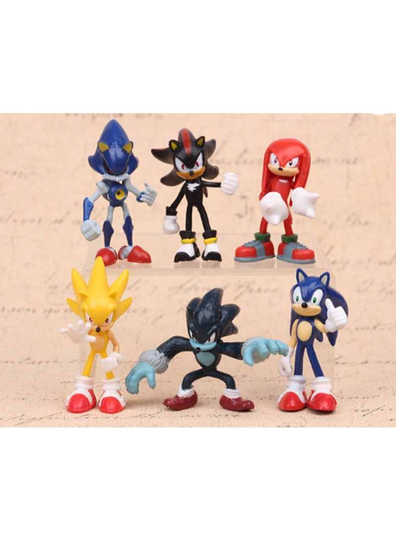 6 Sonic 2nd Generation Doll Models, Flying Mouse Game Action Figure Models, Trendy Toy Ornaments, Pvc Character Model Toys Collection Gifts Creative Cartoon Toys, Birthday Holiday Gifts  - Image 3