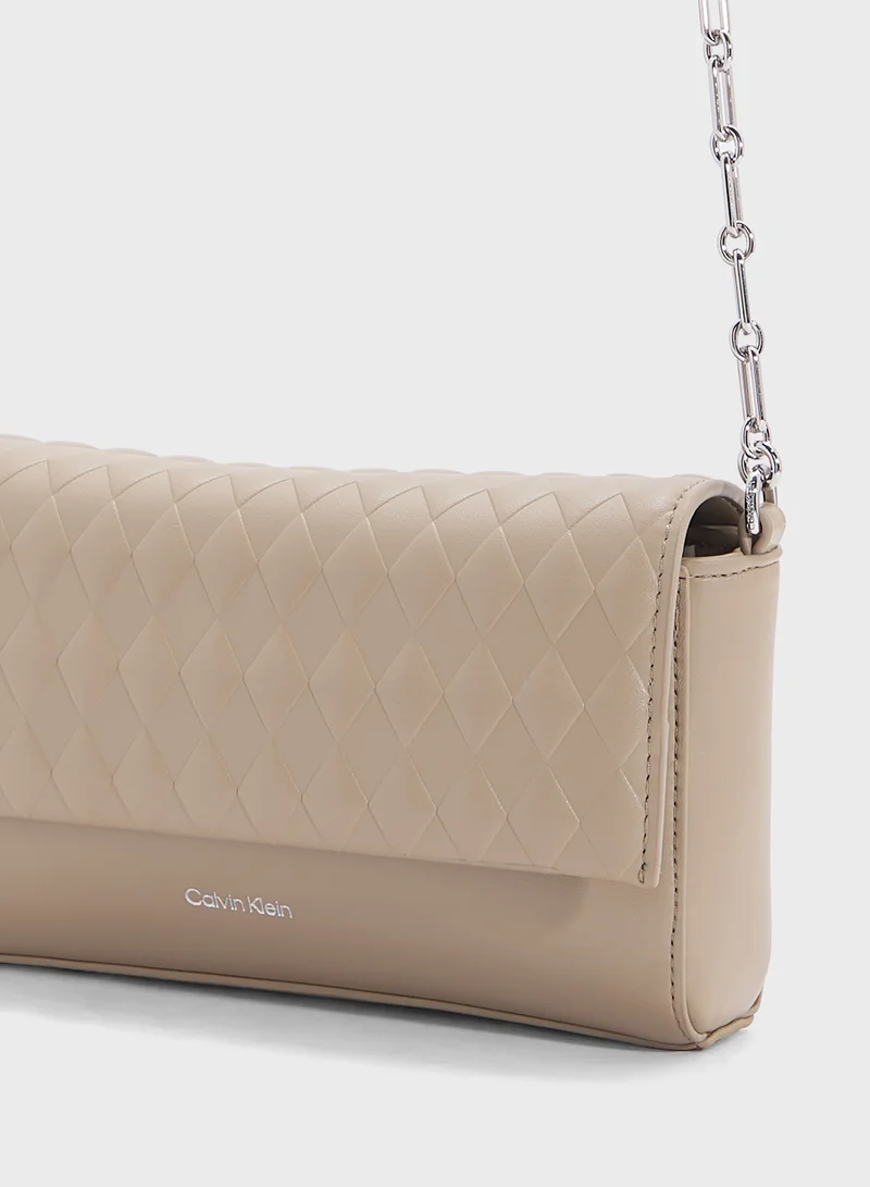 CALVIN KLEIN MINI QUILT CROSSBODY BAG WITH CHAIN