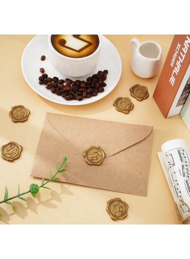 Whaline 50Pcs Graduation Wax Seal Stickers Graduation Cap Envelope Seal Stickers Gold 3D Selfadhesive Embossed Stickers For Diy Greeting Invitation Cards Snail Mails Wine Packages Gift Decor - Image 4