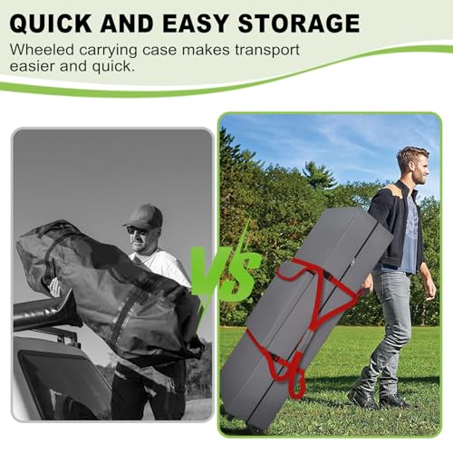 Cuddly Nest 10x10x52inch Wheeled Tent Bag Replacement for 10x10ft Pop Up Canopy 900D Tough Canvas Rolling Carry Storage Bag with Sturdy HandlesBuckle Strap and Pocket - Image 3