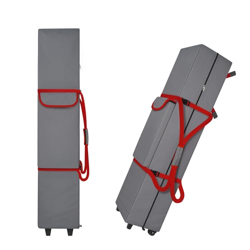Cuddly Nest 10x10x52inch Wheeled Tent Bag Replacement for 10x10ft Pop Up Canopy 900D Tough Canvas Rolling Carry Storage Bag with Sturdy HandlesBuckle Strap and Pocket - Image 1
