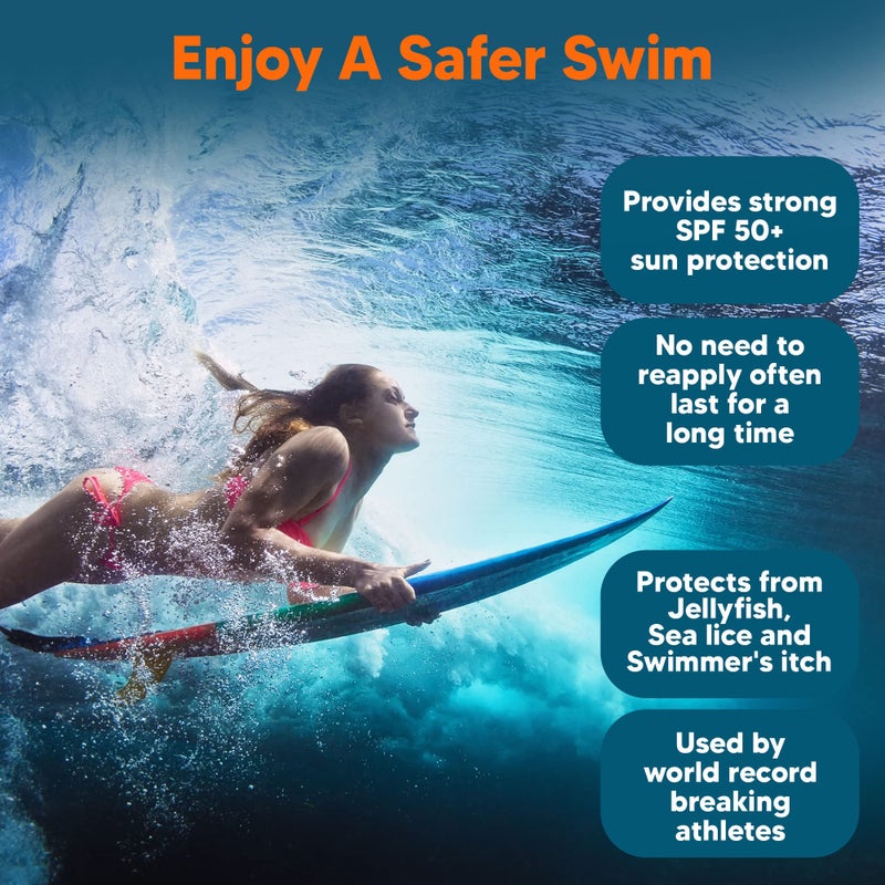 SAFE SEA Anti-Jellyfish Sting Protective Lotion - Sunscreen - Sunblock - Sea Lice - Jelly Fish - 50SPF Adults (Tube 3.4 oz 2 pack) - Image 4