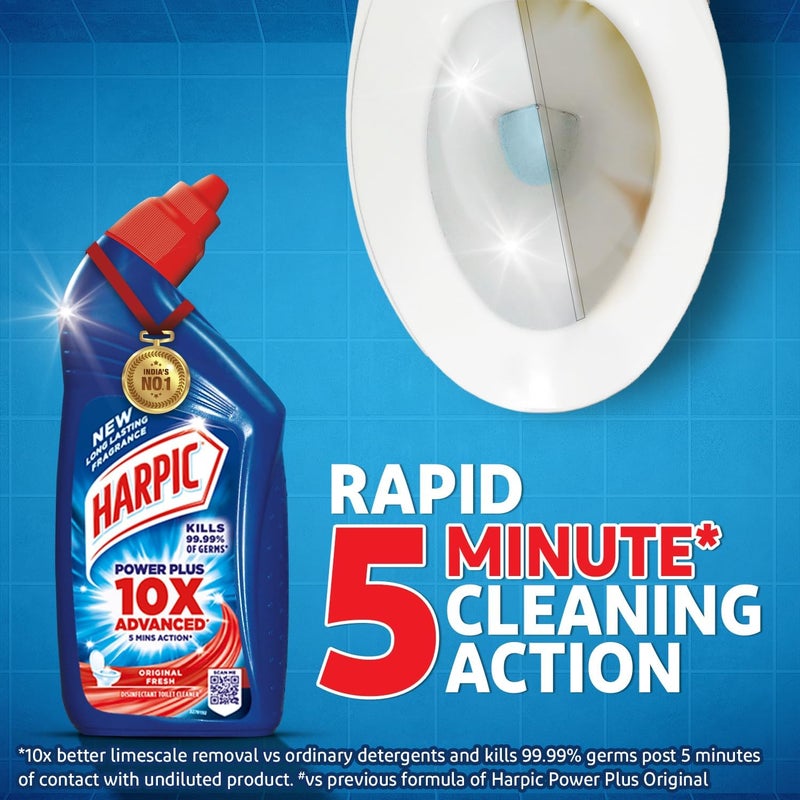 Harpic Disinfectant Toilet Cleaner Liquid, Original - 1 L (Pack of 3) | India's # 1 Toilet Cleaner - Image 4