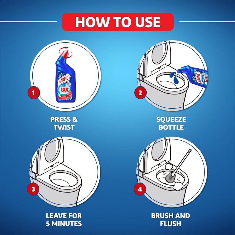 Harpic Disinfectant Toilet Cleaner Liquid, Original - 1 L (Pack of 3) | India's # 1 Toilet Cleaner - Image 5