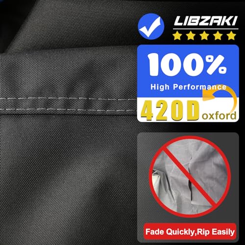 LI LIBZAKI Motorcycle Cover Storage for Touring Models Harley Davidson Road King,Road Glide,Street Glide, Electra Glide,Heritage Classic,Low Rider-ST,and Most Motorcycles Black - Image 2