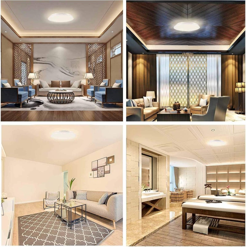 ضوء سقف LED بقطر 9 بوصات، تصميم دائري حديث، مصباح لوحة LED موفر للطاقة، تصميم فائق النحافة للاستخدام المنزلي والمكتبي والتجاري (أبيض دافئ (3000K)، 40 واط) - Image 5