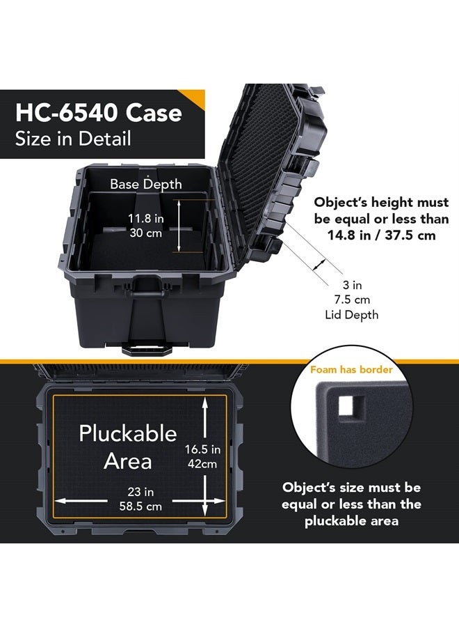 Lykus HC-6540 Large Waterproof Hard Case with Wheels and Customizable Foam, Interior Size 25.6x18.9x15 inch, Suitable for large electronic equipment and more - Image 3