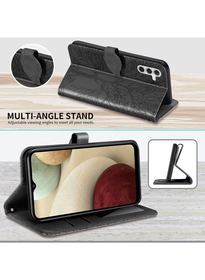 إيروريكس جراب هاتف جلدي بنقش شجرة الحياة لهاتف Samsung Galaxy A54 5G - Image 3