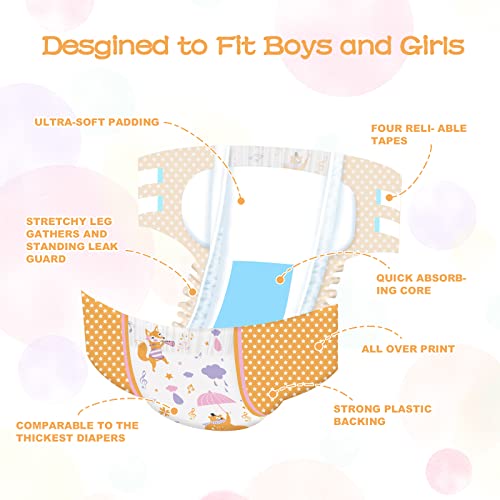 Aimisin Adult Printed Diapers,XX-Large-Fox and Bear, 7 Pieces for Men and Women - Leak Protection Heavy Absorbency Protection Diapers - Image 3