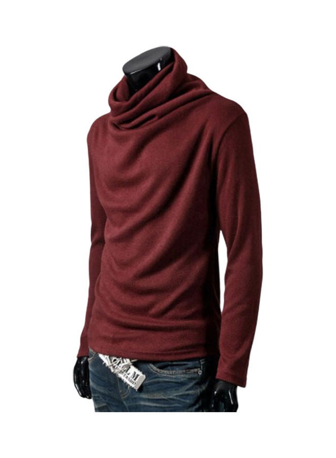 NIBEMINENT Long Sleeves Pullover Red Wine - Image 2